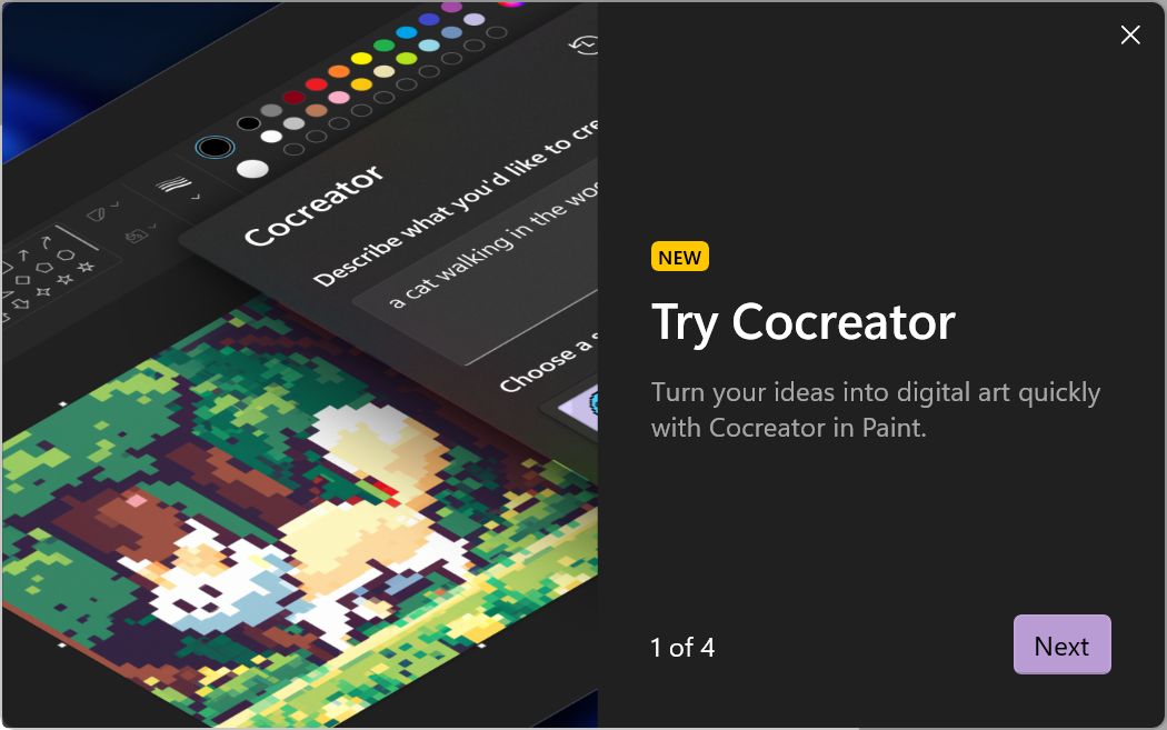 paint try cocreator