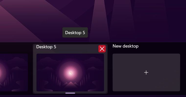 Fenster schließen virtueller Desktop