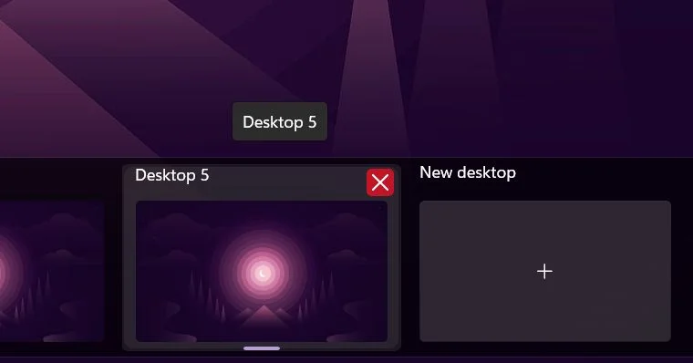 windows close virtual desktop