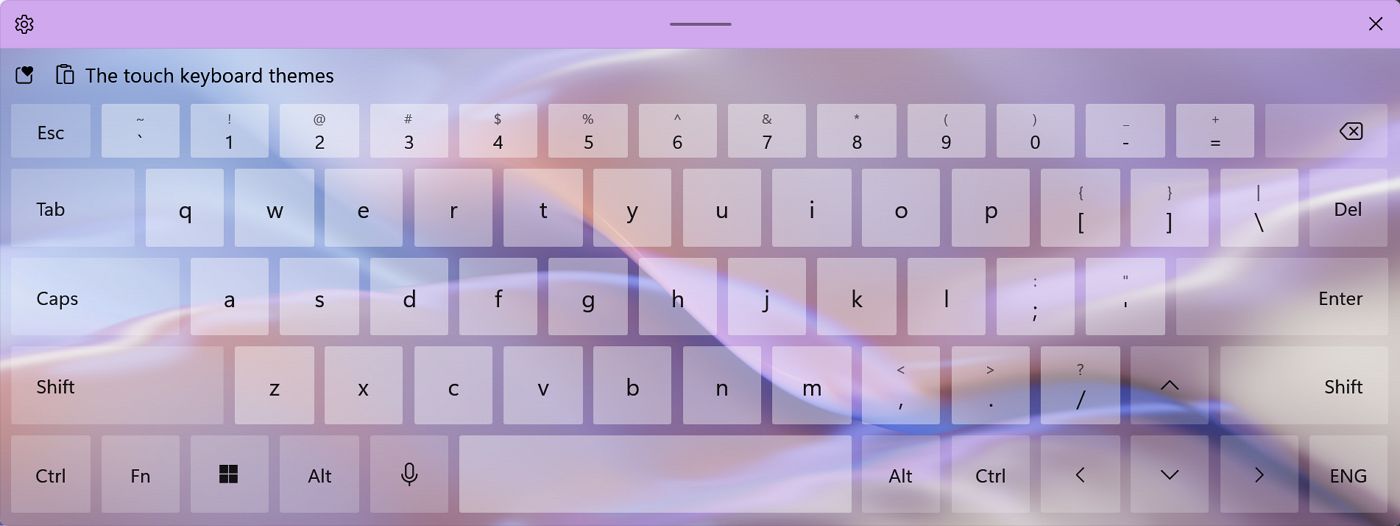windows touch keyboard theme with background wallpaper