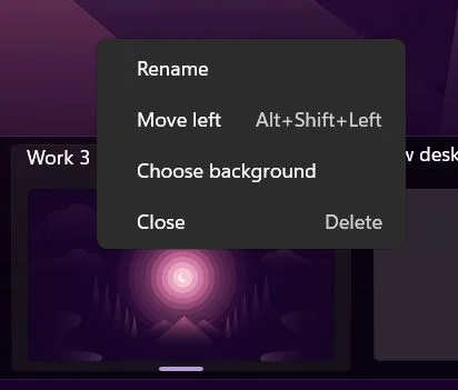 windows virtual desktop change background