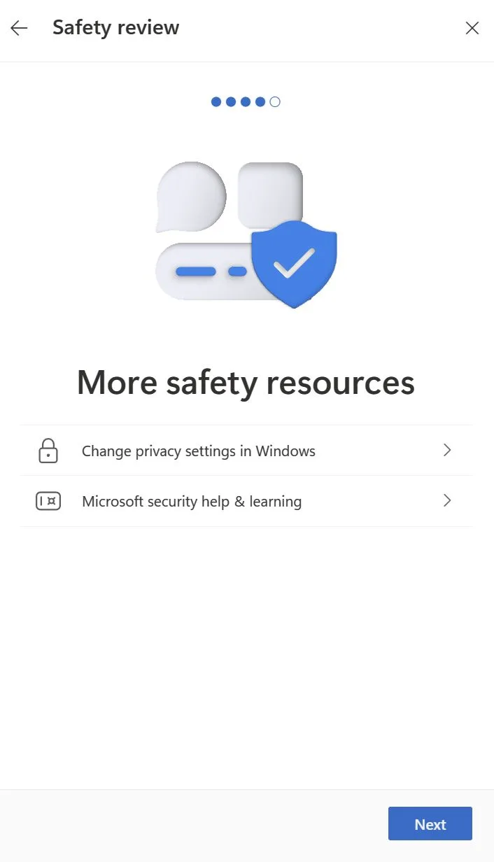 マイクロソフト・アカウントの安全性に関するレビュー その他の安全に関するリソース