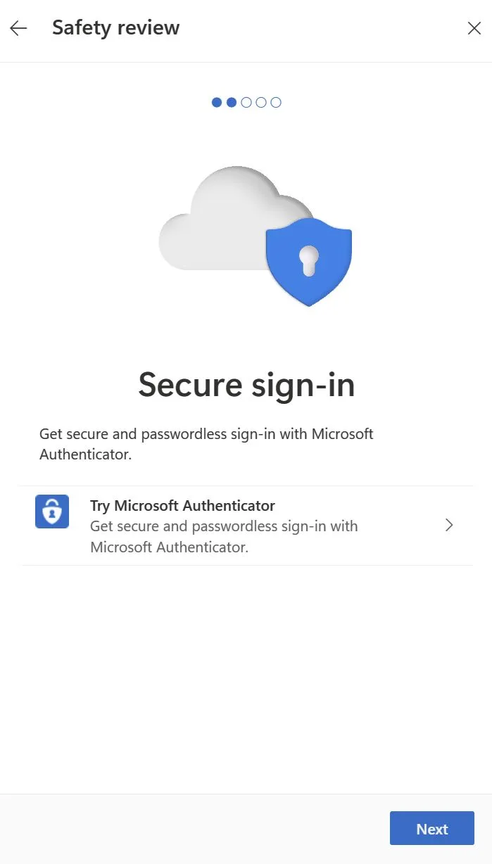 マイクロソフトアカウントの安全性を確認する 安全なサインイン