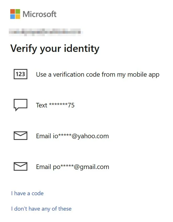 microsoft ajuda a proteger a tua conta verifica a tua identidade
