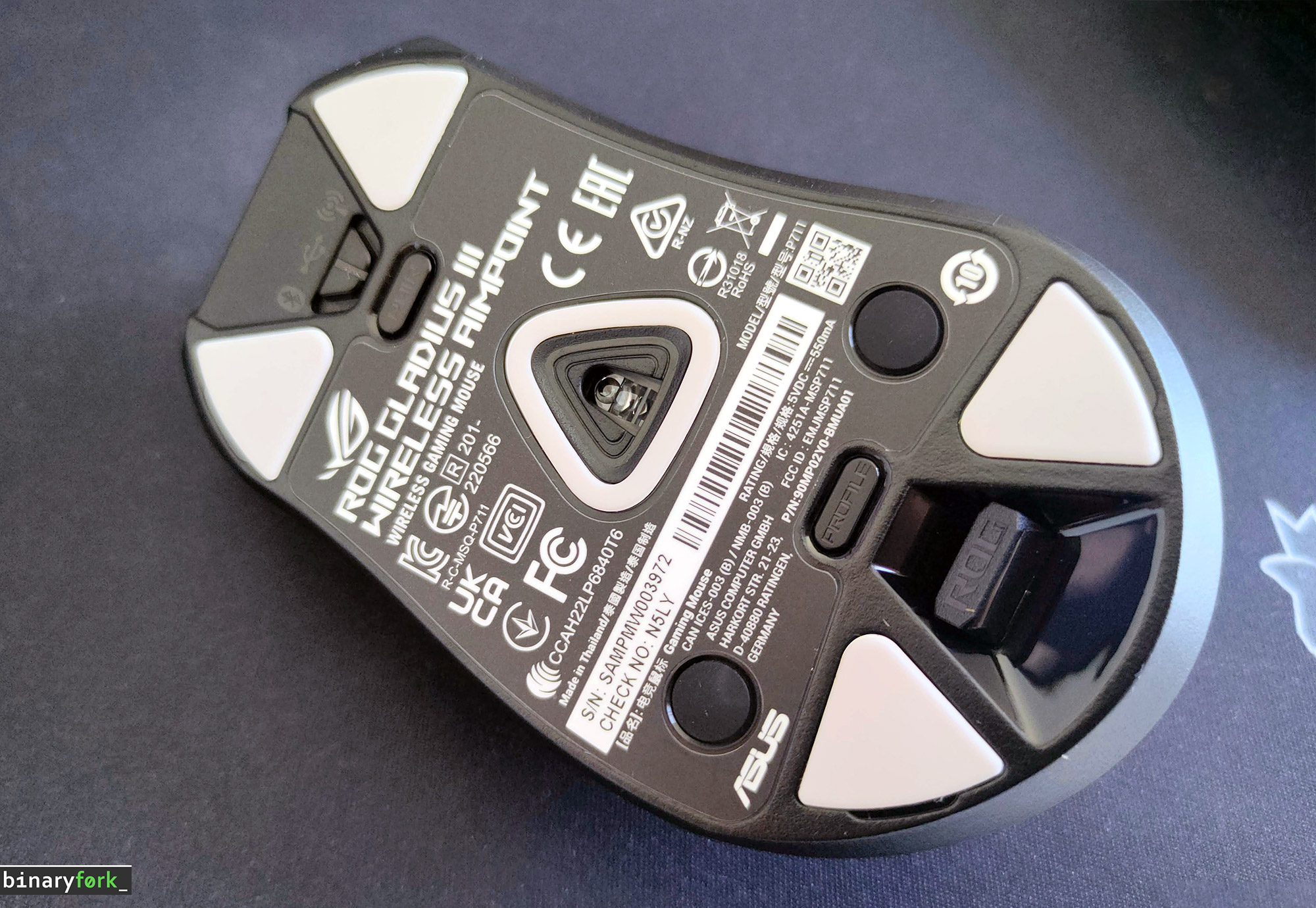 asus rog gladius III aimpoint rückseite